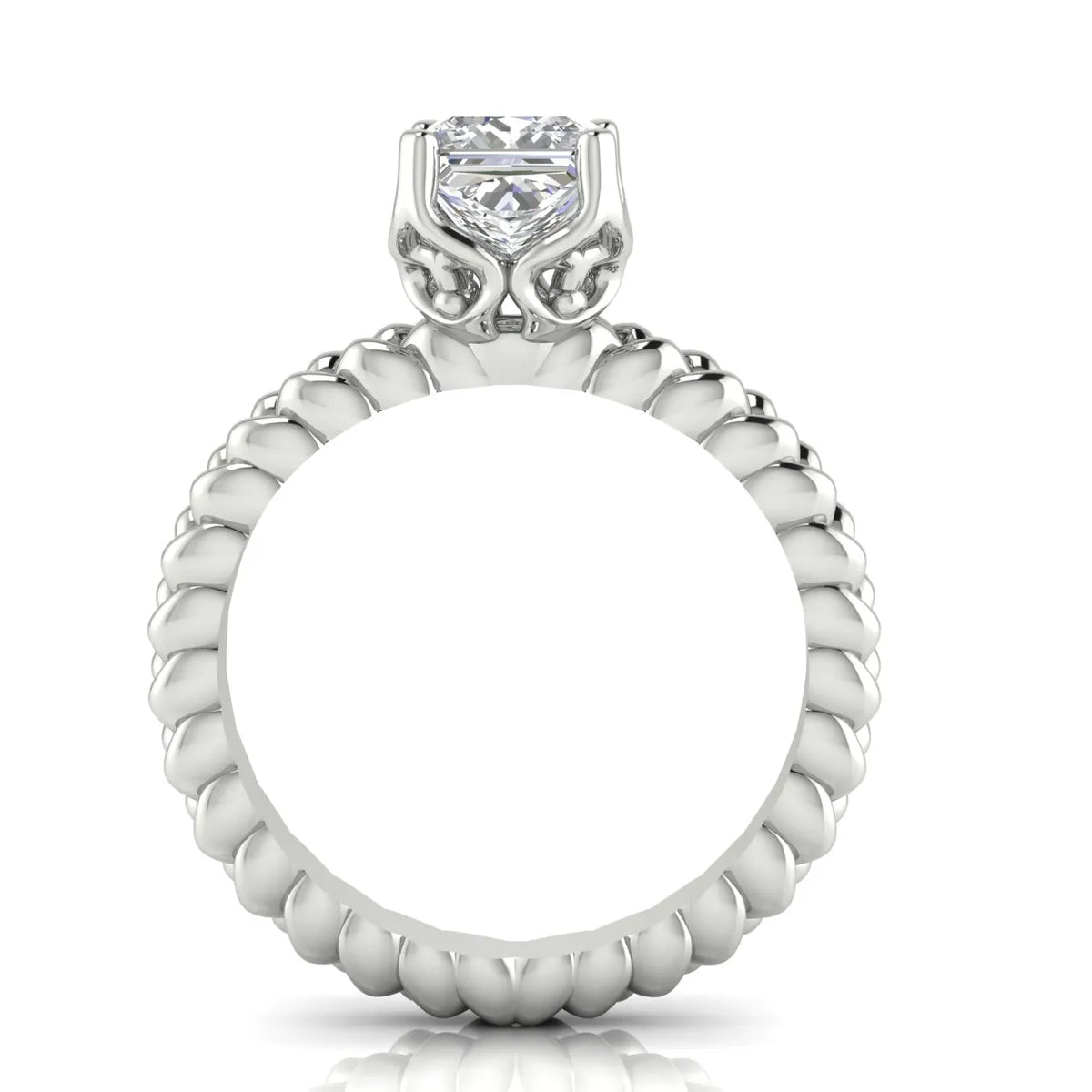 Vintage-Inspired Solitaire Ring with Twisted Band