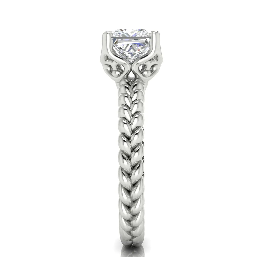 Vintage-Inspired Solitaire Ring with Twisted