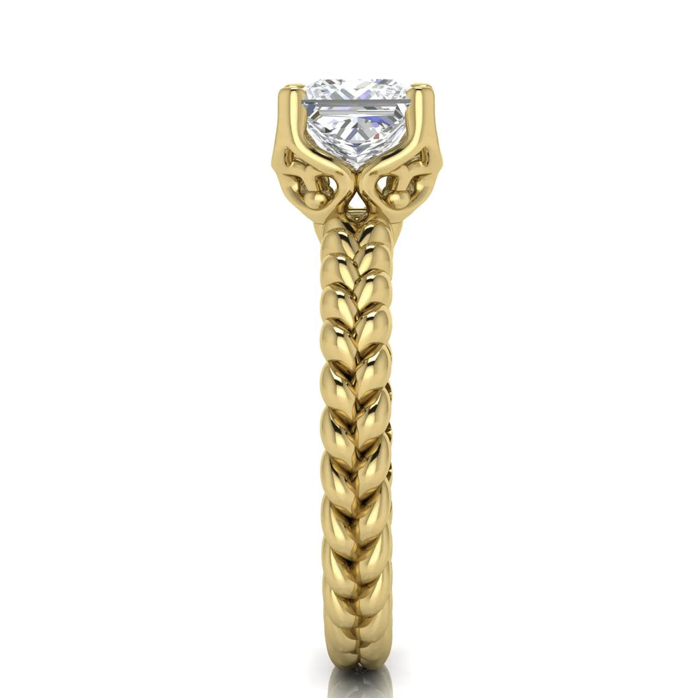 Vintage-Inspired Solitaire Ring with Twisted