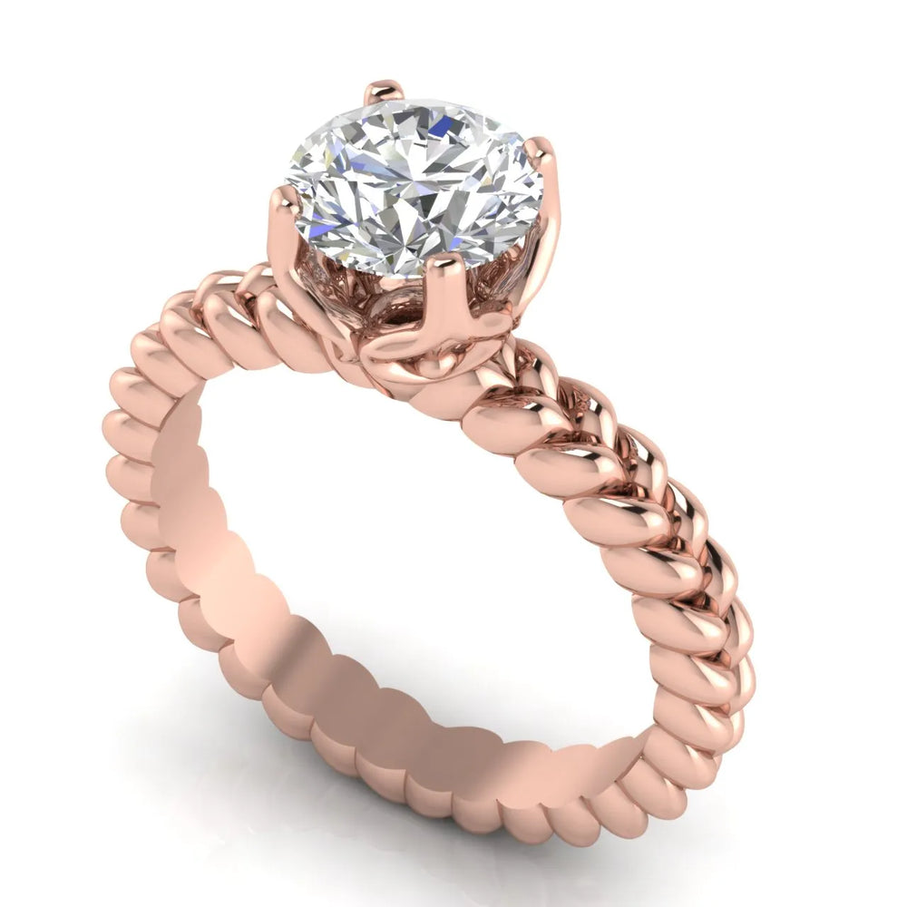 Vintage-Inspired Solitaire Ring with Twisted