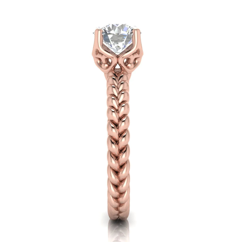 Vintage-Inspired Solitaire Ring with Twisted