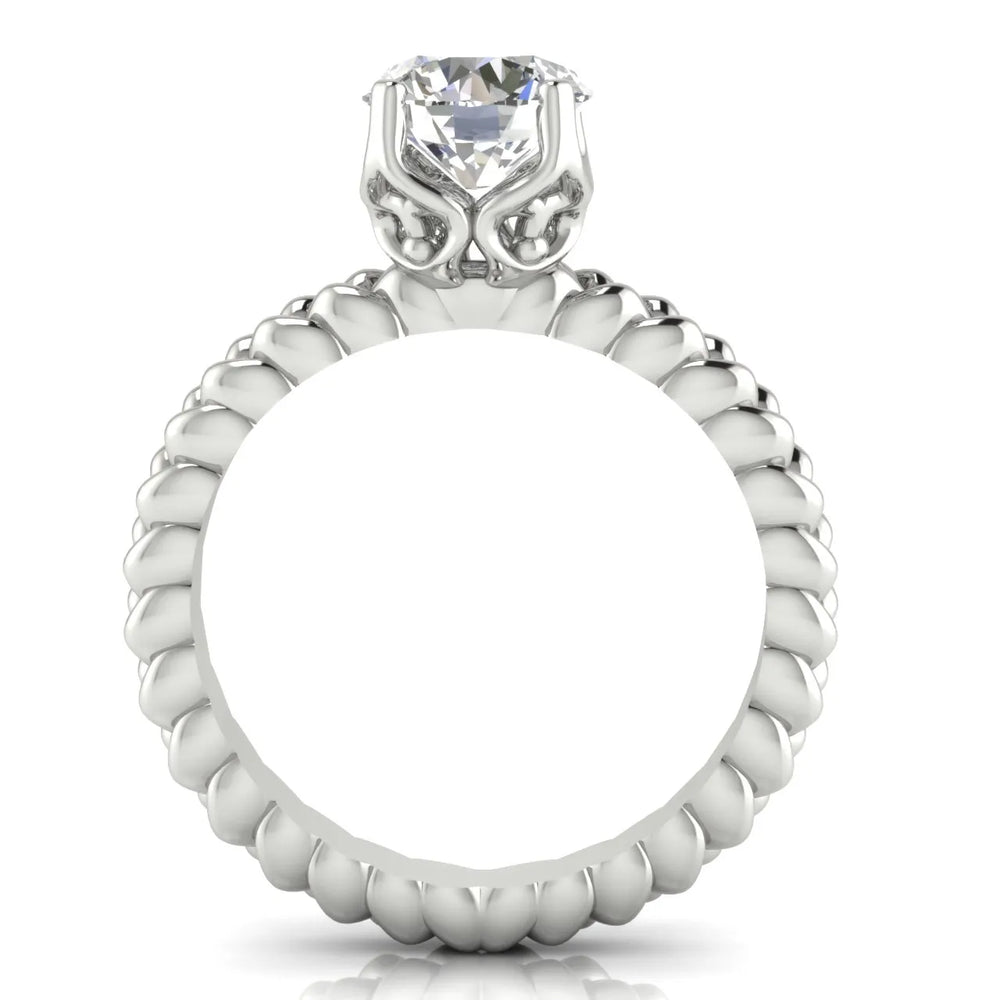 Vintage-Inspired Solitaire Ring with Twisted