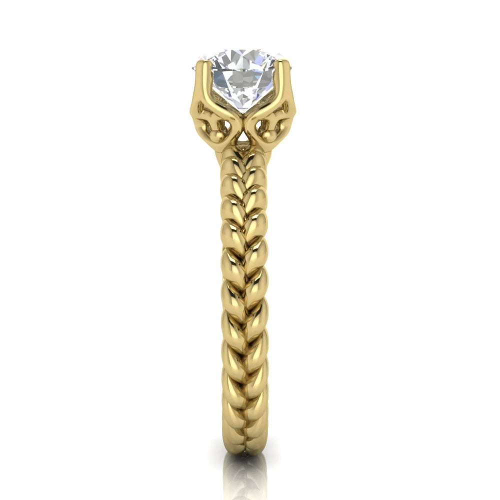 Vintage-Inspired Solitaire Ring with Twisted