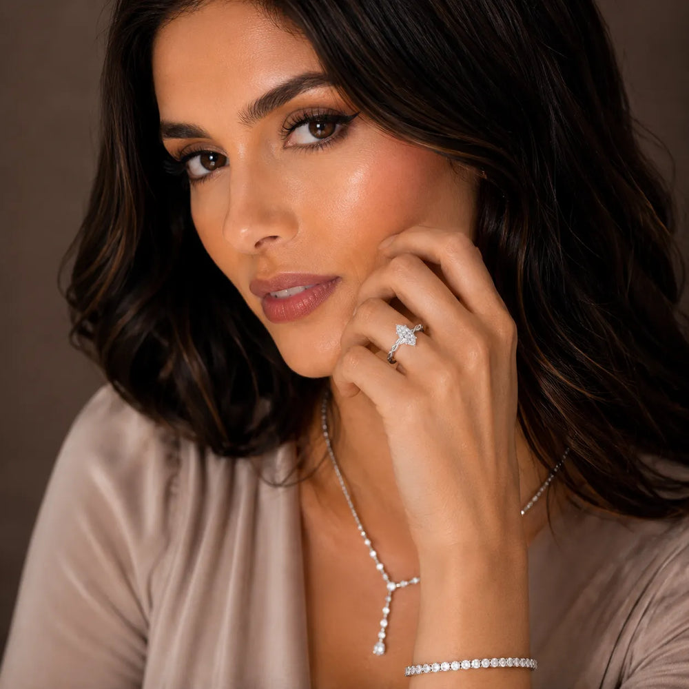 Iris Twist Asscher Diamond Engagement Ring