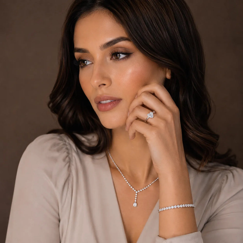 Iris Twist Asscher Diamond Engagement Ring