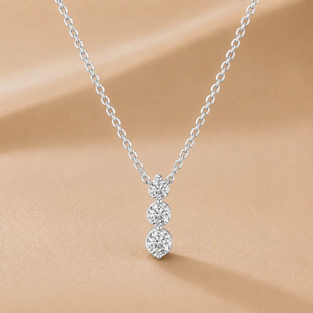 Elegant Vertical Diamond Necklace