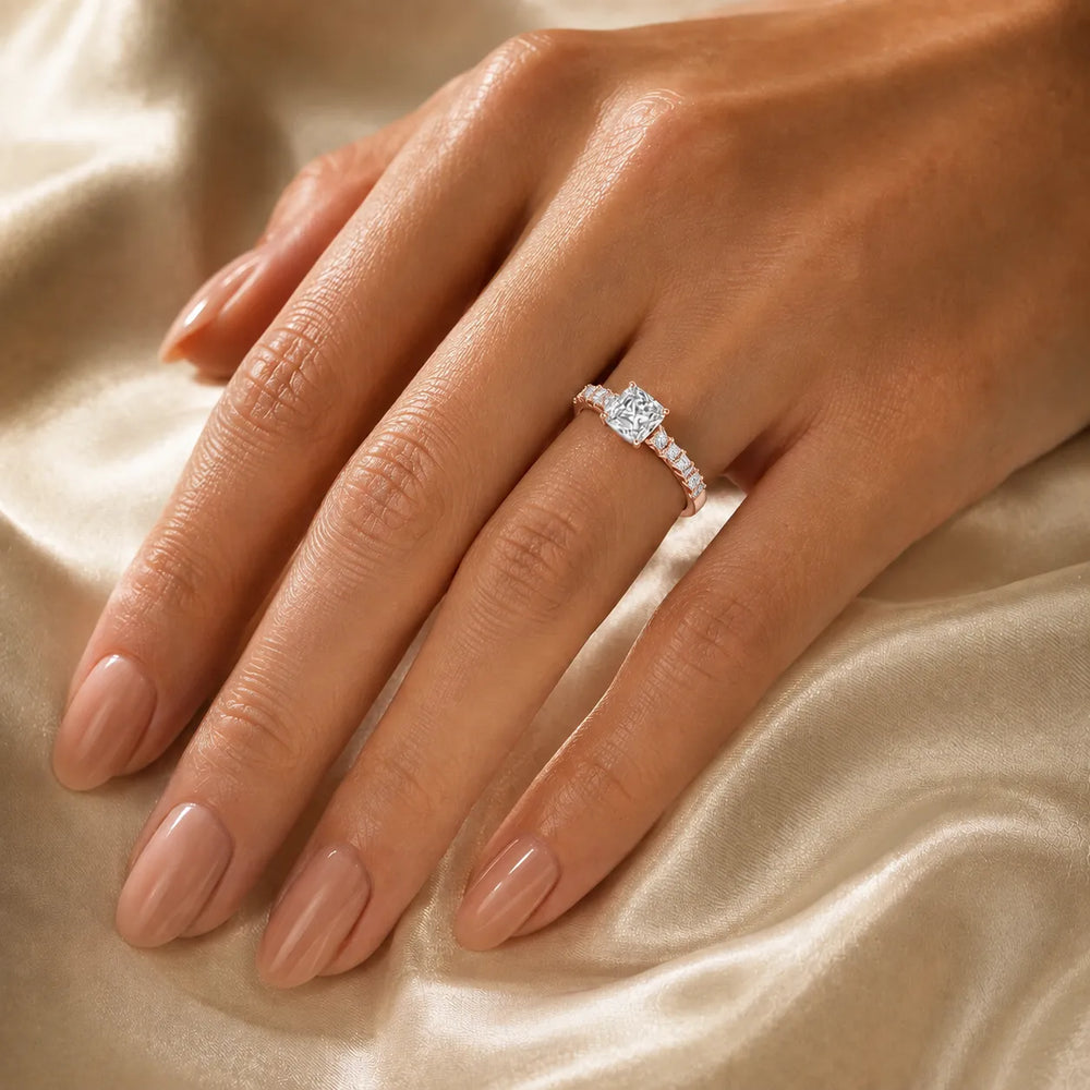 Vintage-Inspired Accent Engagement Ring