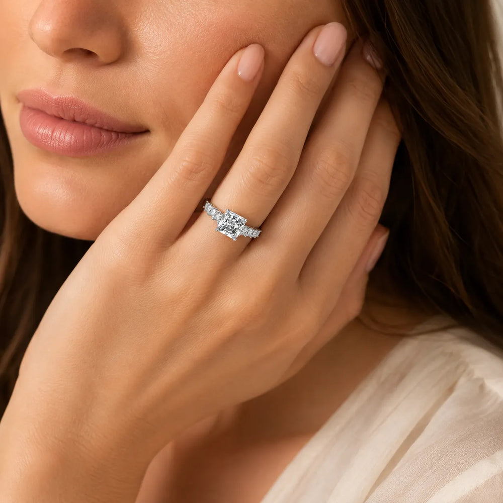 Vintage-Inspired Accent Engagement Ring