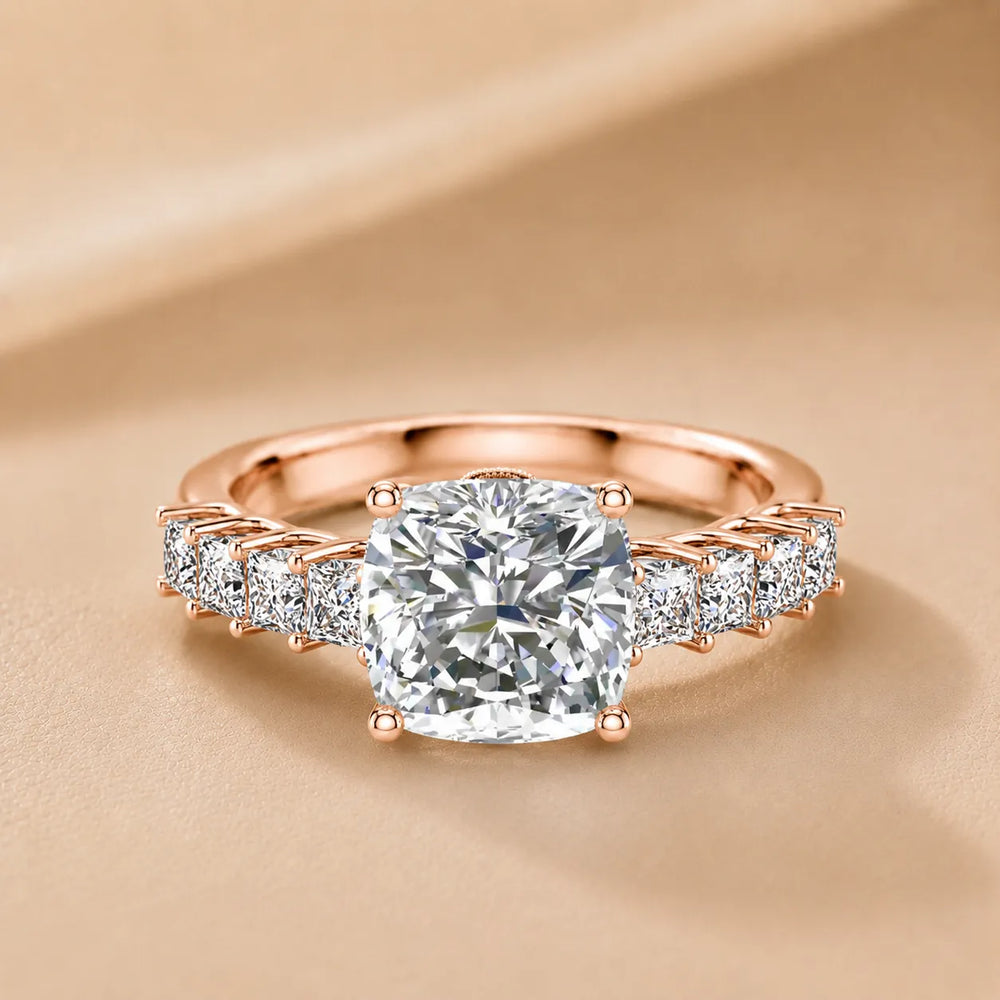 Vintage-Inspired Accent Engagement Ring
