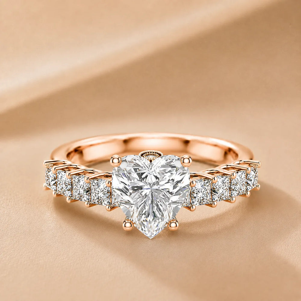 Vintage-Inspired Accent Engagement Ring