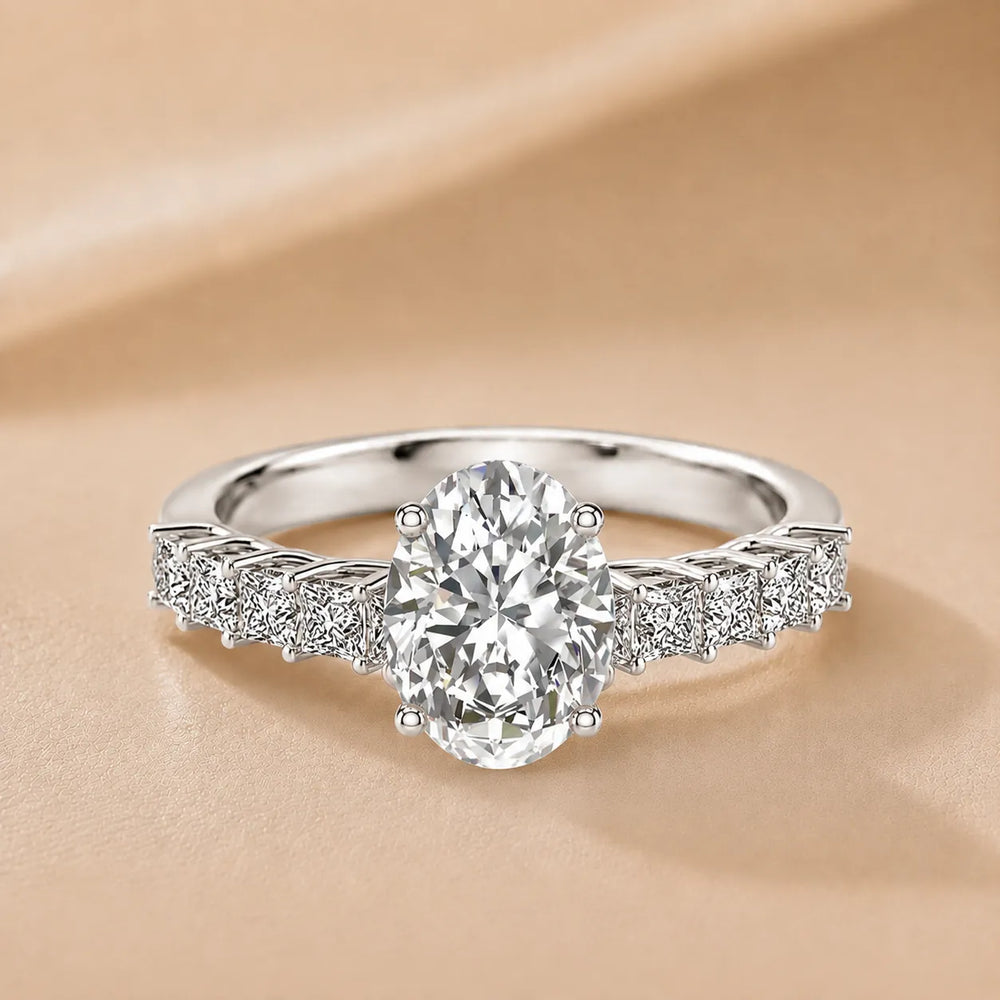 Vintage-Inspired Accent Engagement Ring