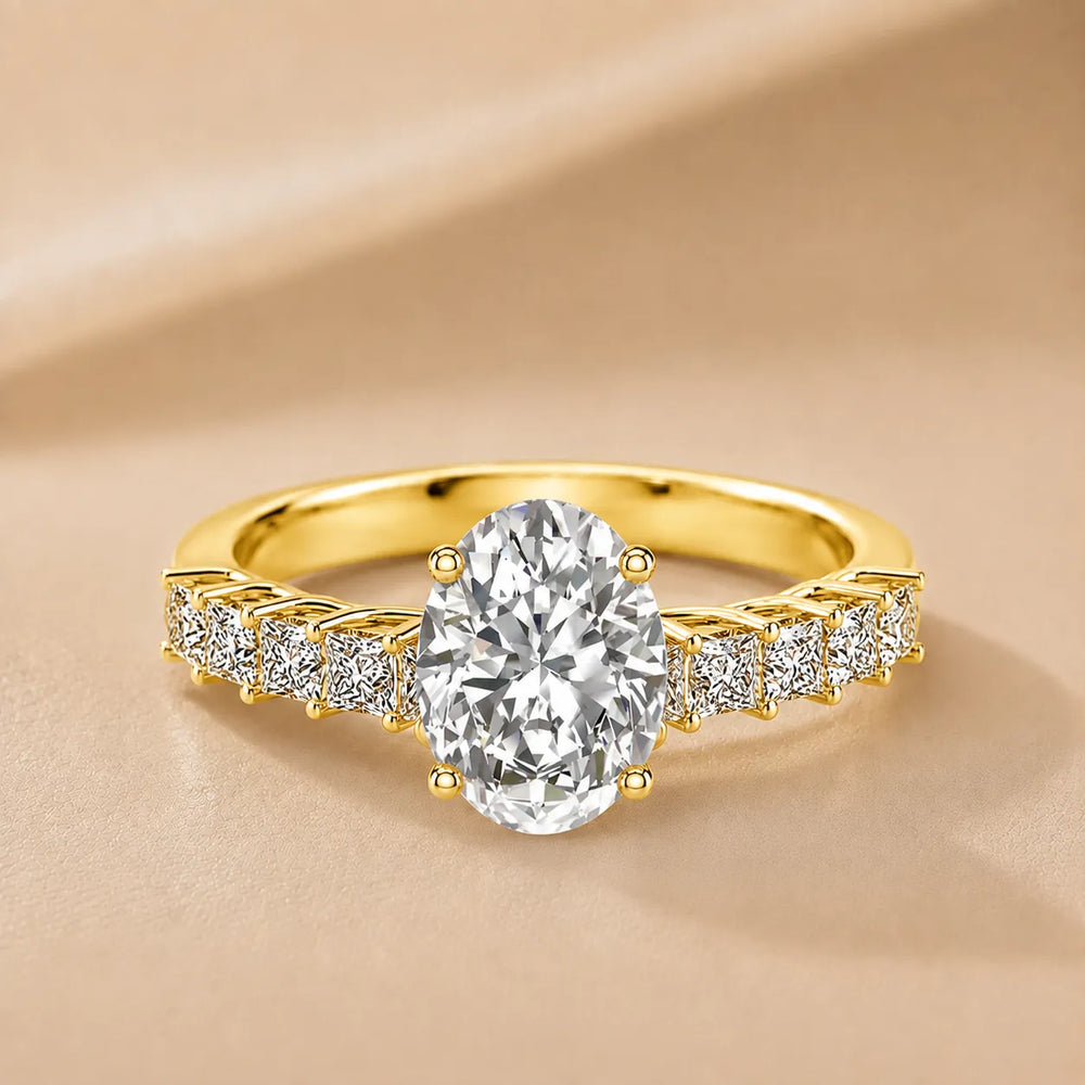 Vintage-Inspired Accent Engagement Ring
