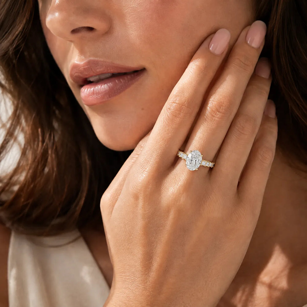 Vintage-Inspired Accent Engagement Ring