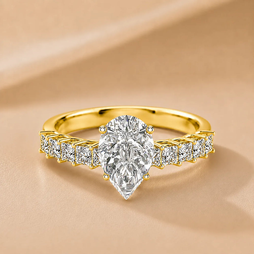 Vintage-Inspired Accent Engagement Ring