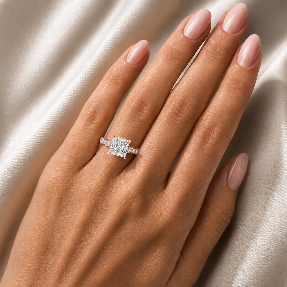 Vintage-Inspired Accent Engagement Ring