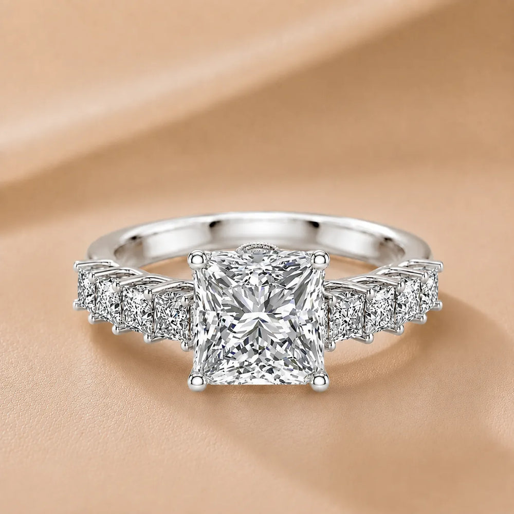 Vintage-Inspired Accent Engagement Ring
