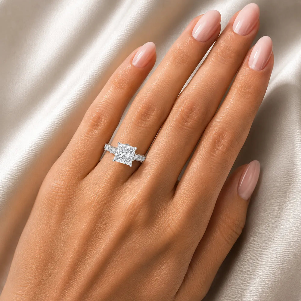 Vintage-Inspired Accent Engagement Ring