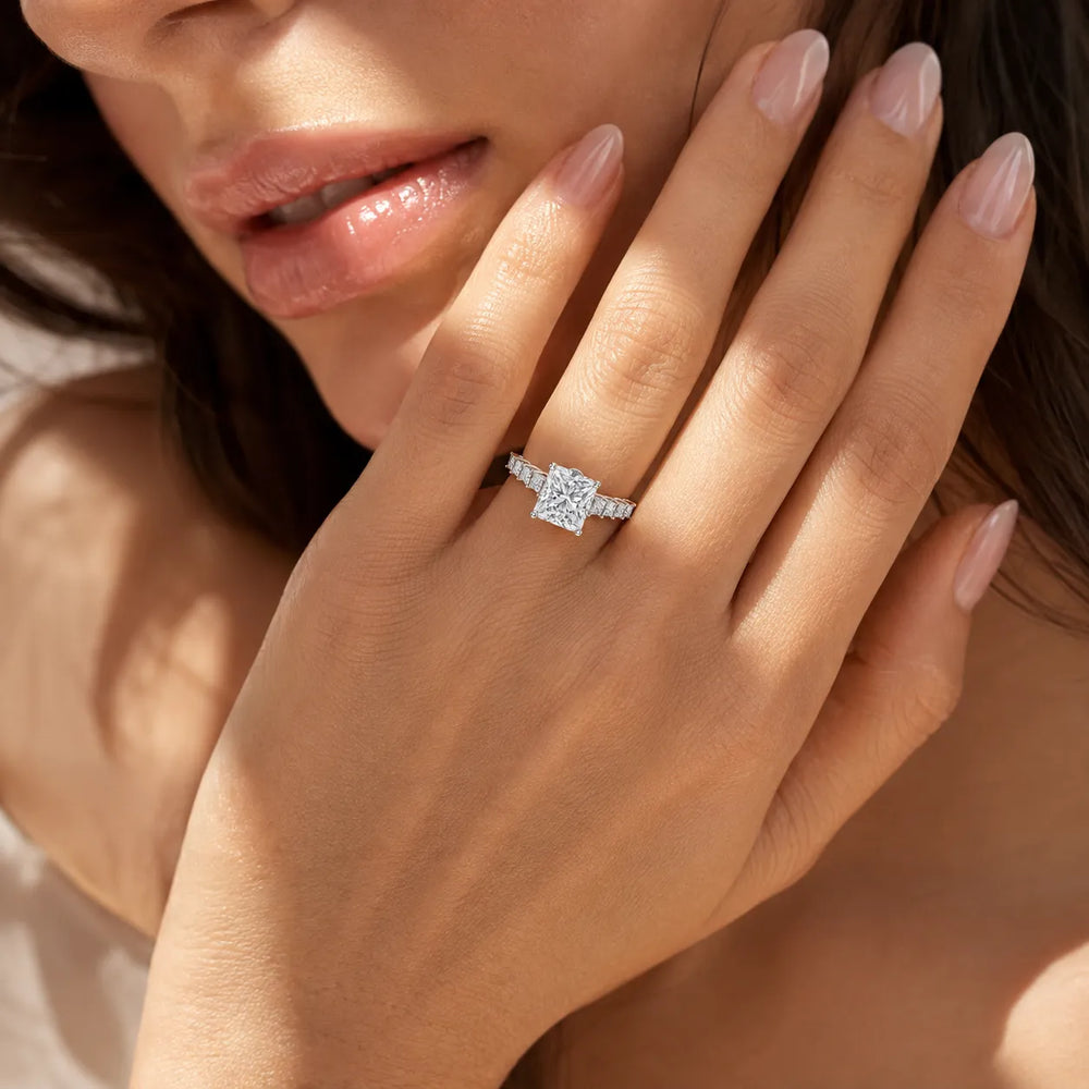 Vintage-Inspired Accent Engagement Ring