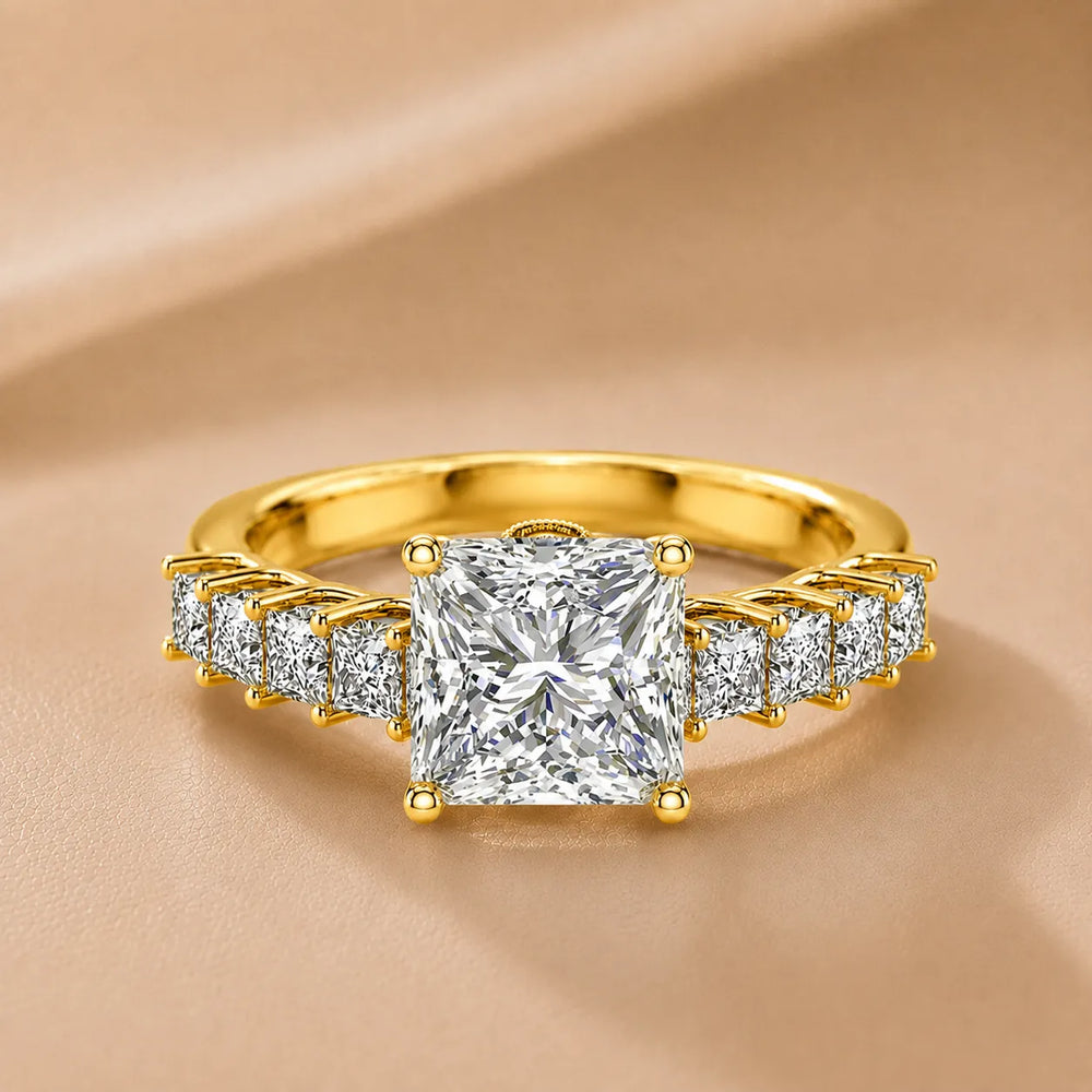 Vintage-Inspired Accent Engagement Ring
