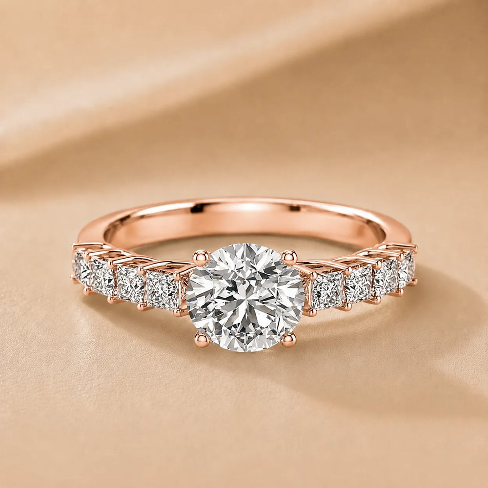 Vintage-Inspired Accent Engagement Ring