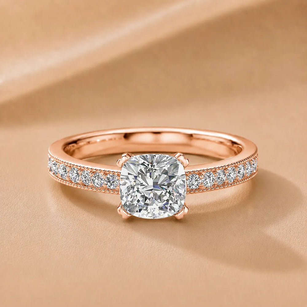 Vintage-Inspired Accent Solitaire Ring