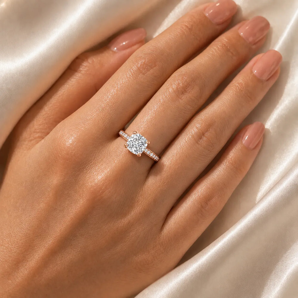 Vintage-Inspired Accent Solitaire Ring