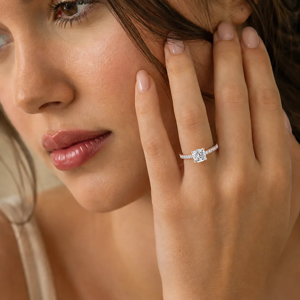 Vintage-Inspired Accent Solitaire Ring