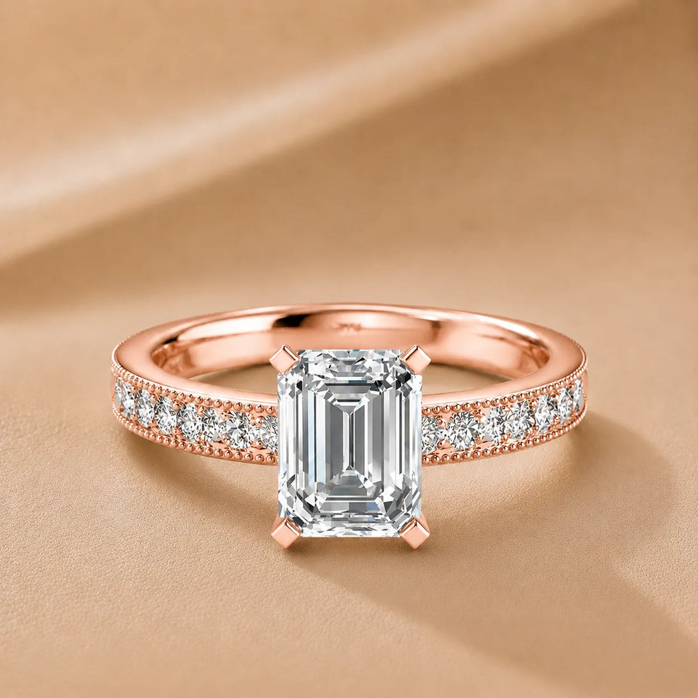 Vintage-Inspired Accent Solitaire Ring