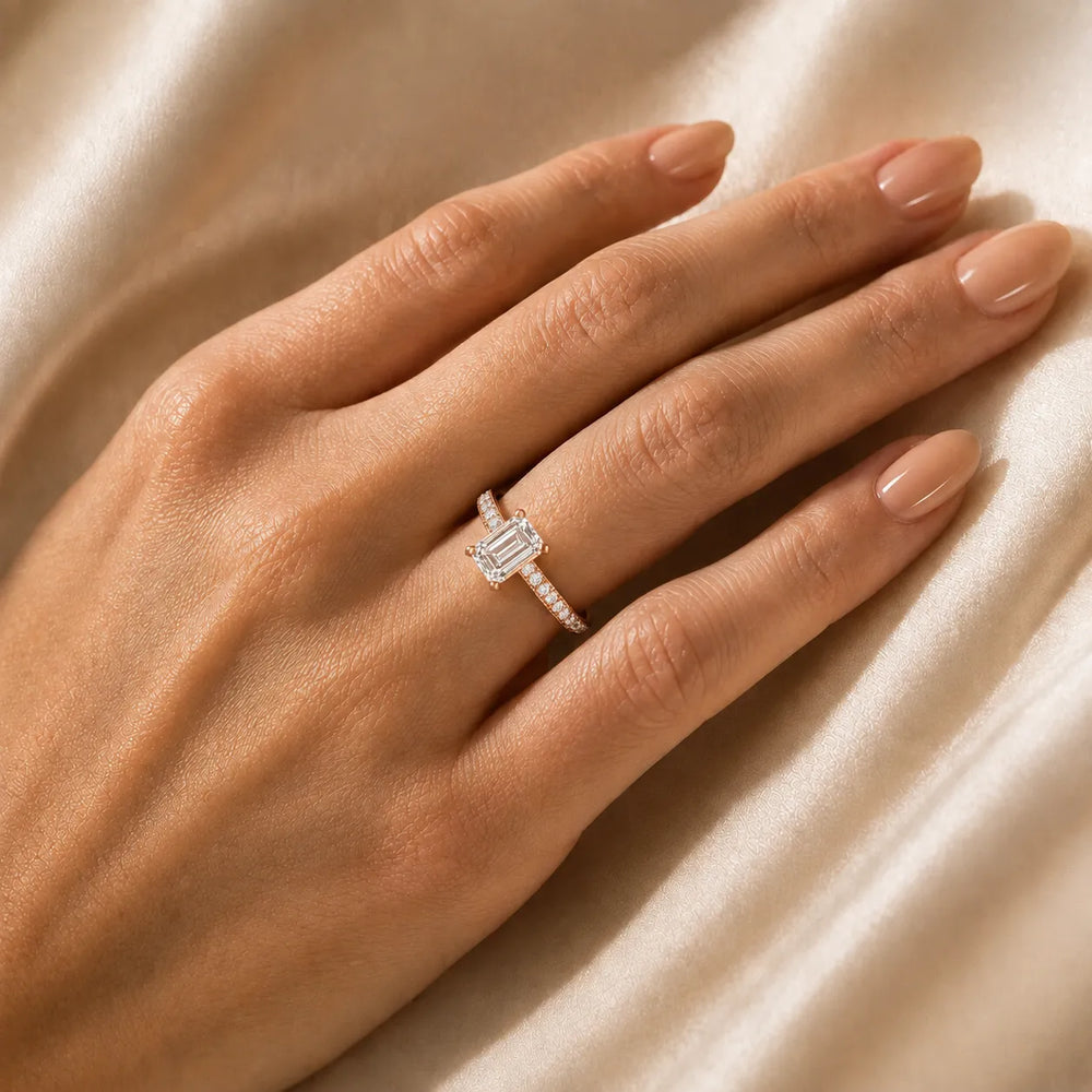 Vintage-Inspired Accent Solitaire Ring