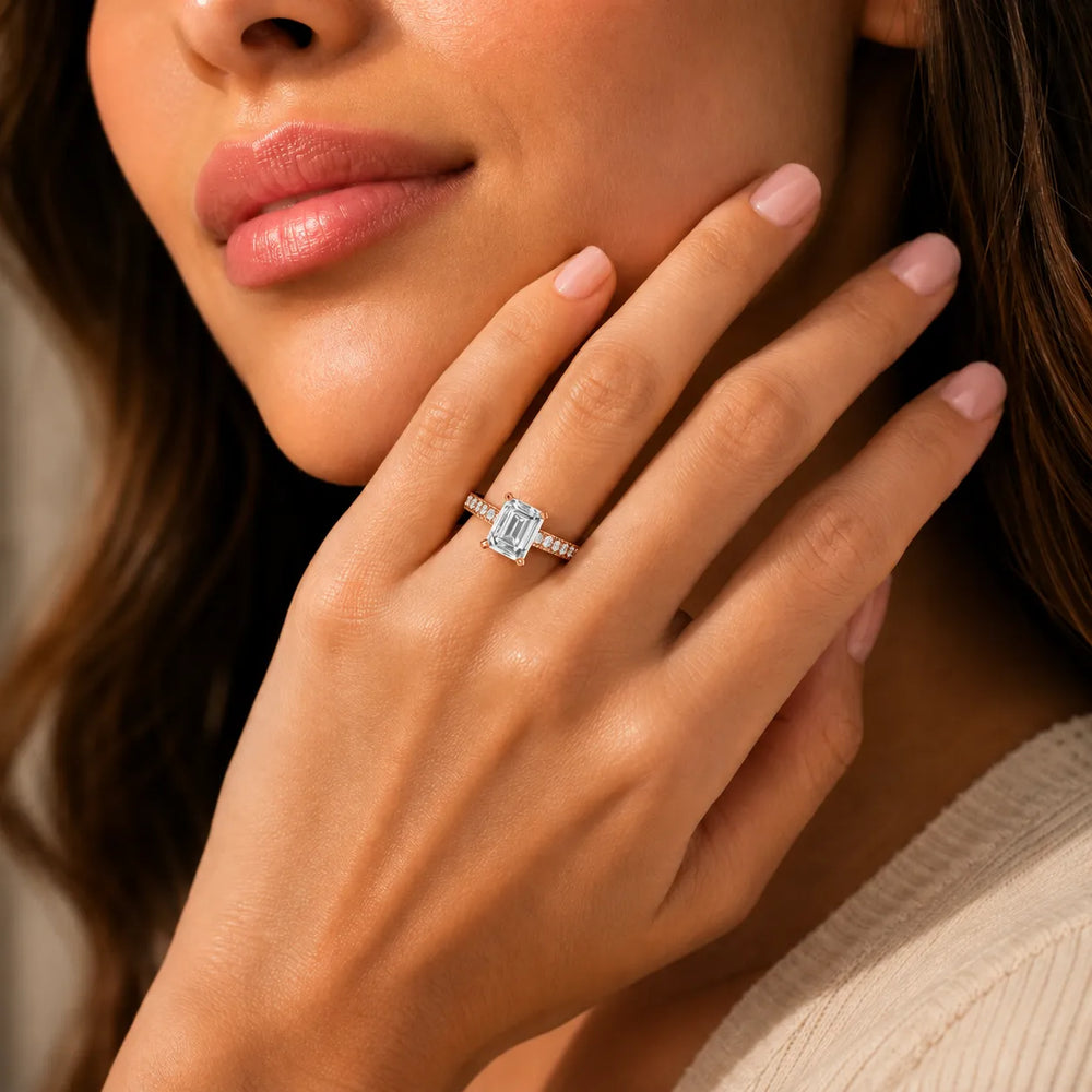 Vintage-Inspired Accent Solitaire Ring
