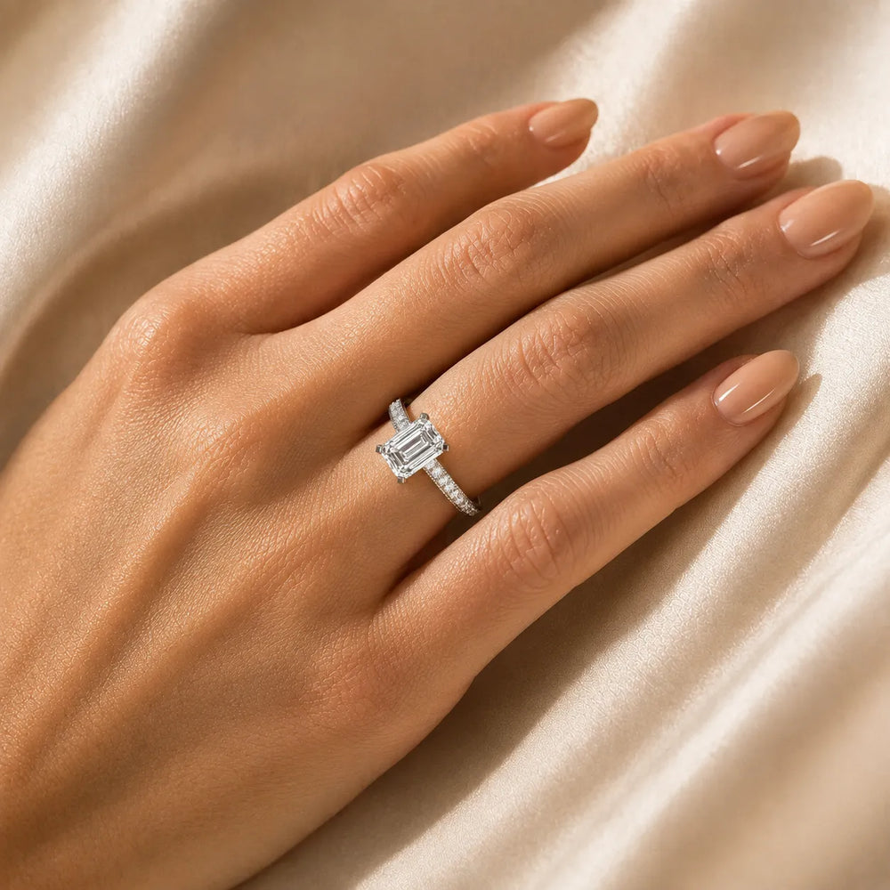Vintage-Inspired Accent Solitaire Ring