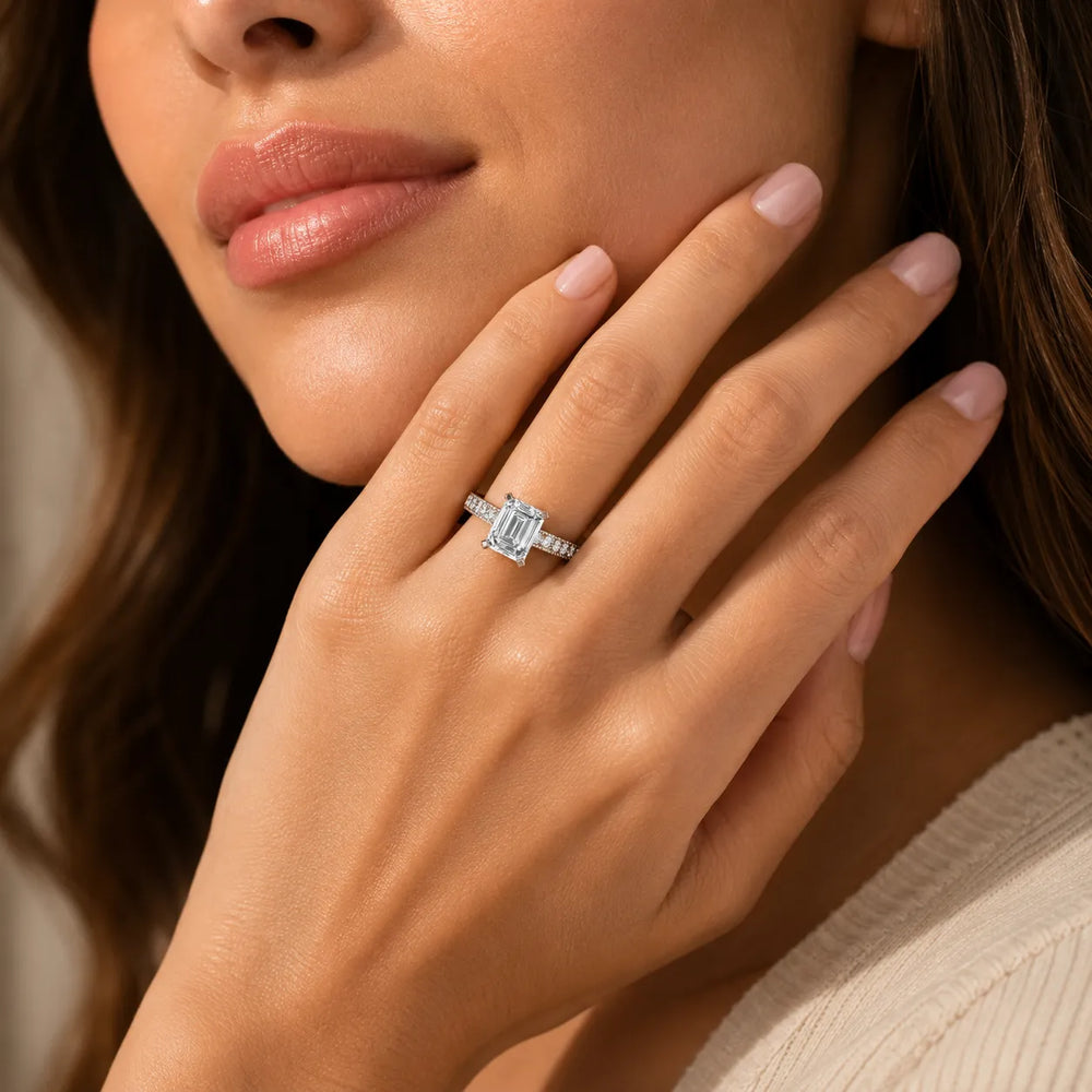 Vintage-Inspired Accent Solitaire Ring