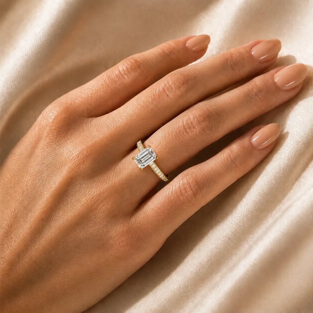 Vintage-Inspired Accent Solitaire Ring