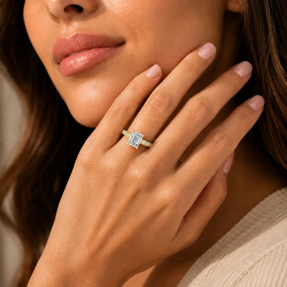 Vintage-Inspired Accent Solitaire Ring