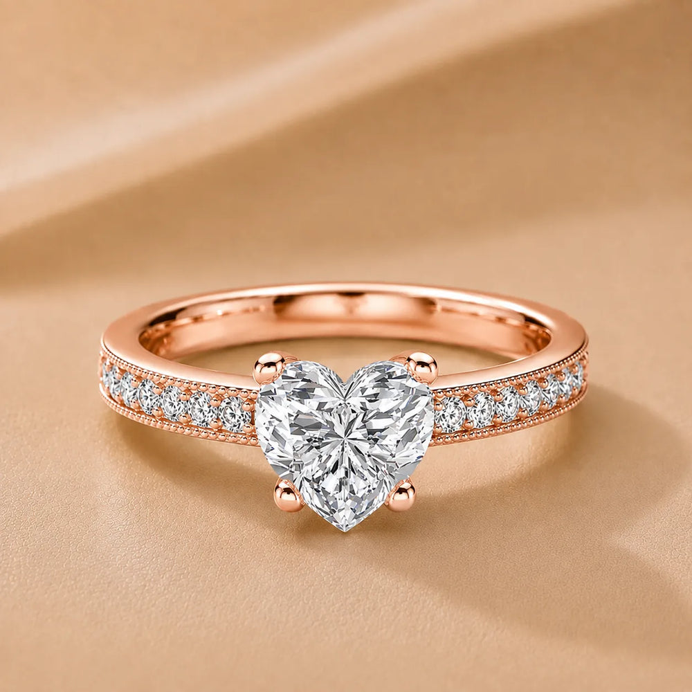 Vintage-Inspired Accent Solitaire Ring