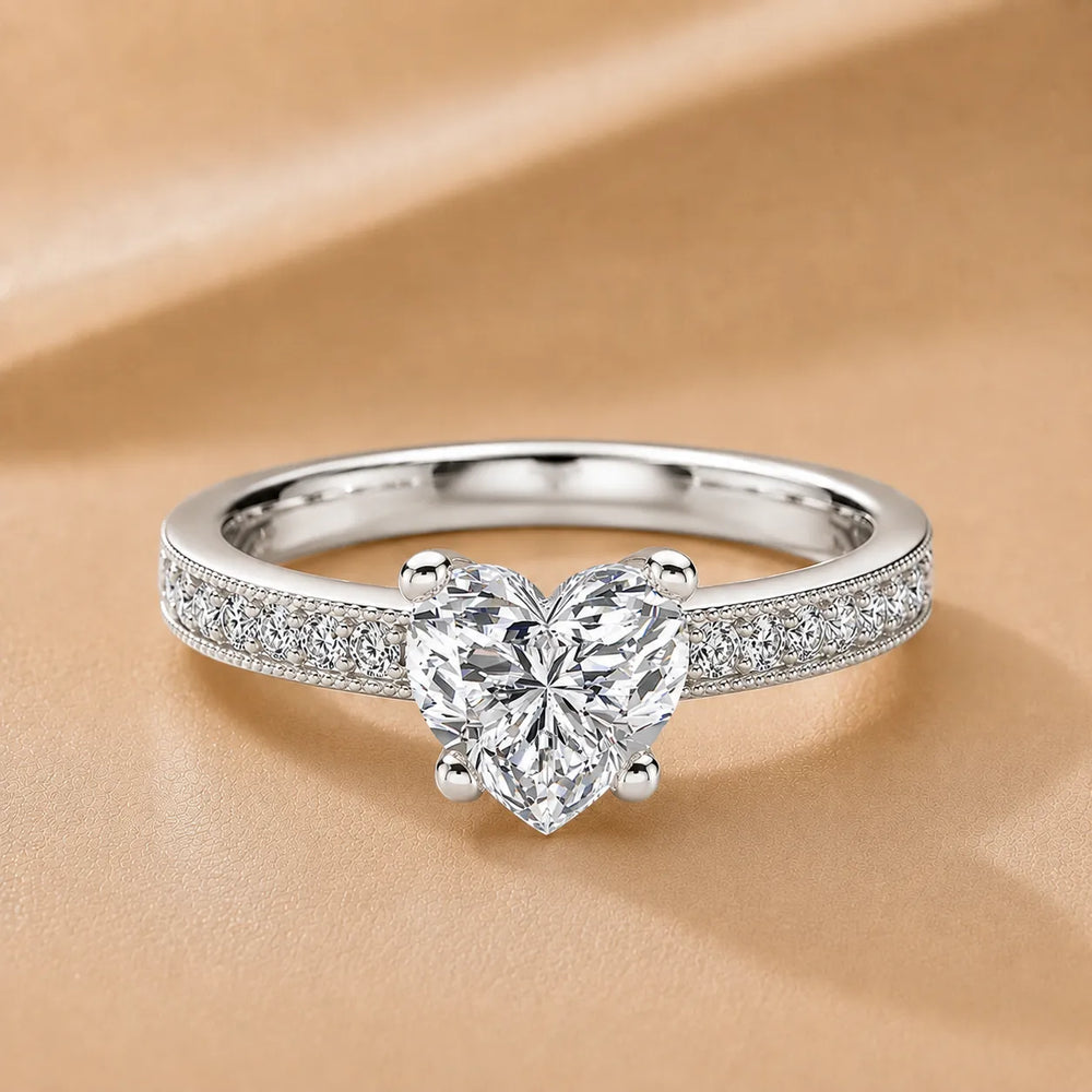 Vintage-Inspired Accent Solitaire Ring