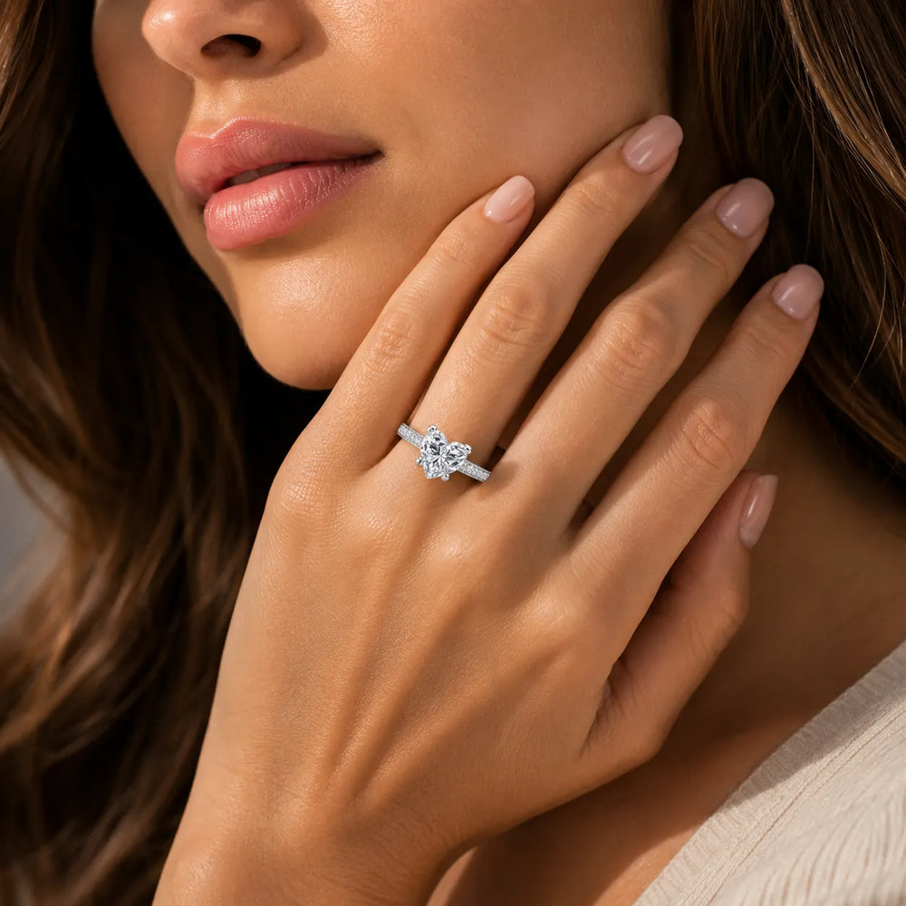 Vintage-Inspired Accent Solitaire Ring