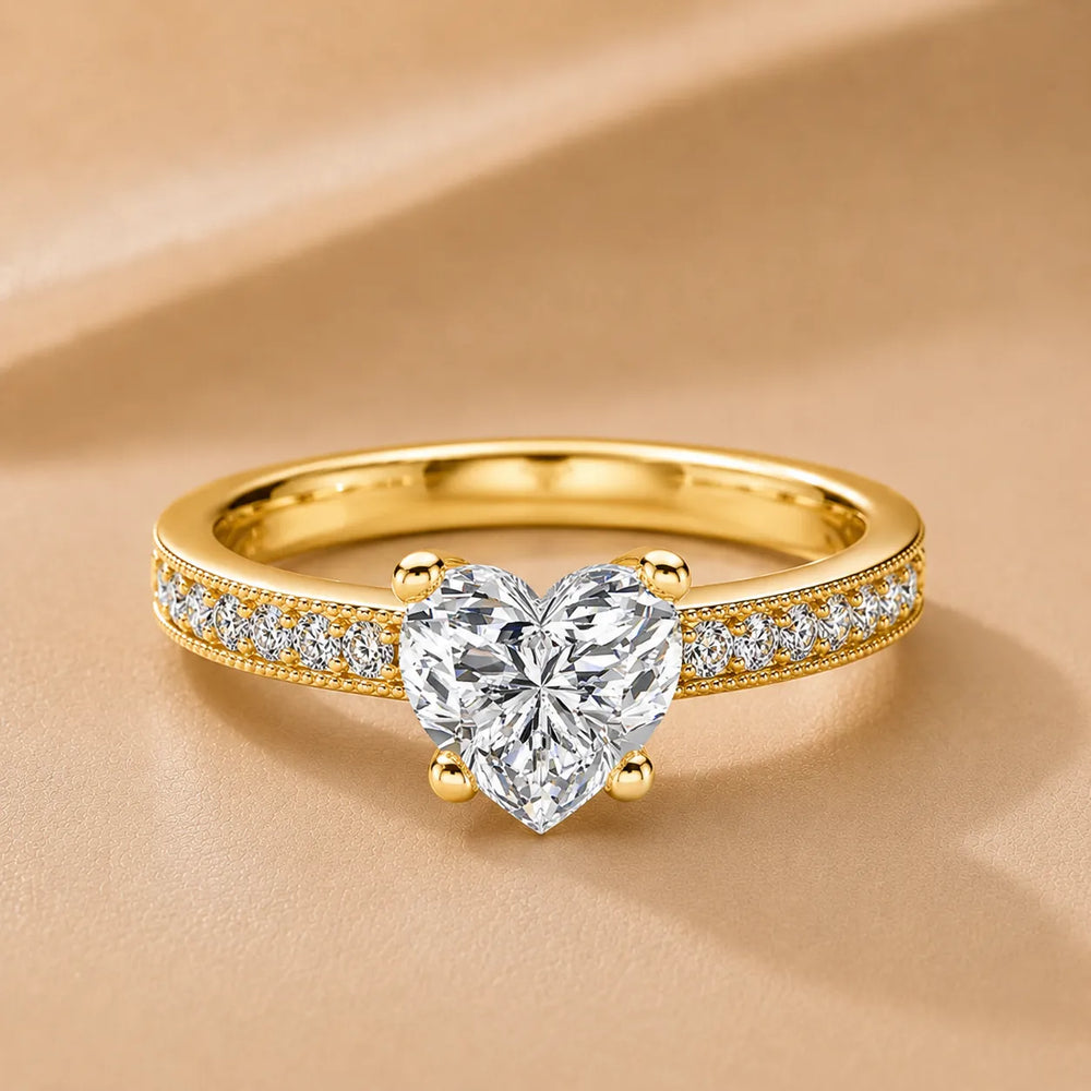 Vintage-Inspired Accent Solitaire Ring