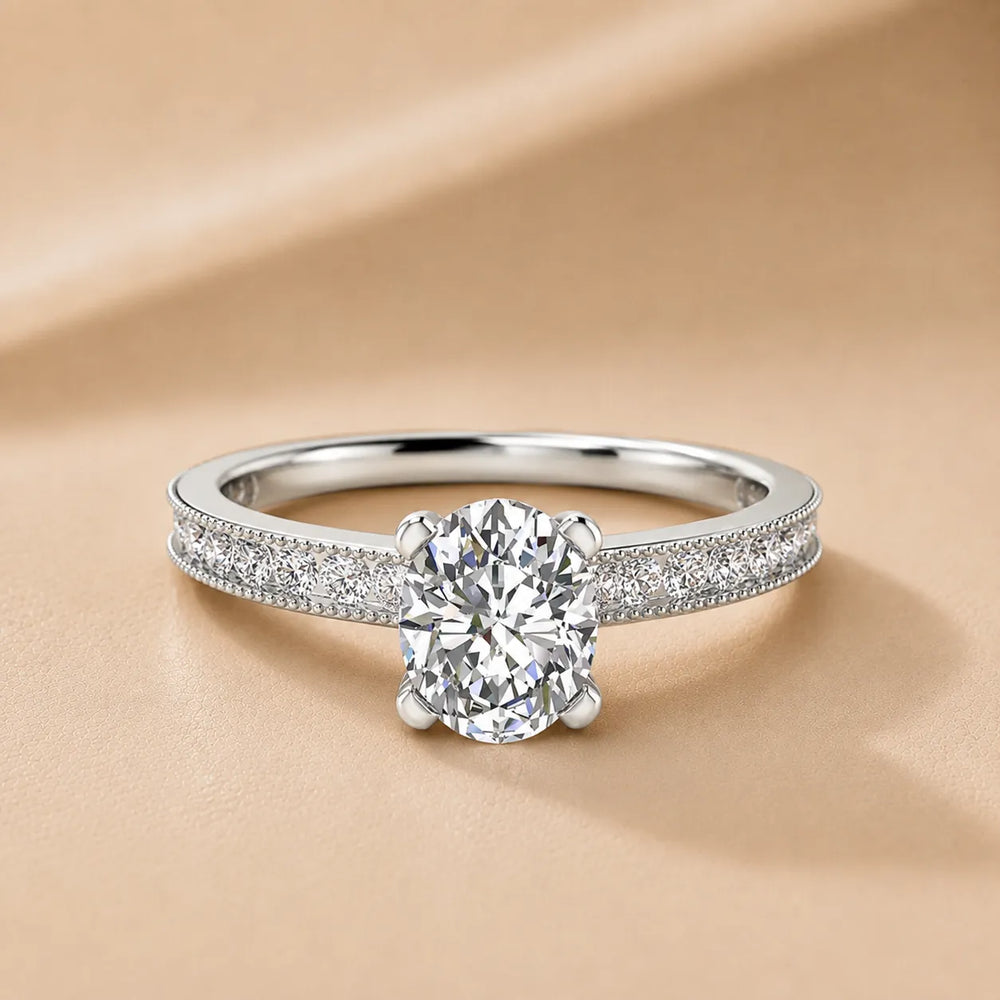 Vintage-Inspired Accent Solitaire Ring