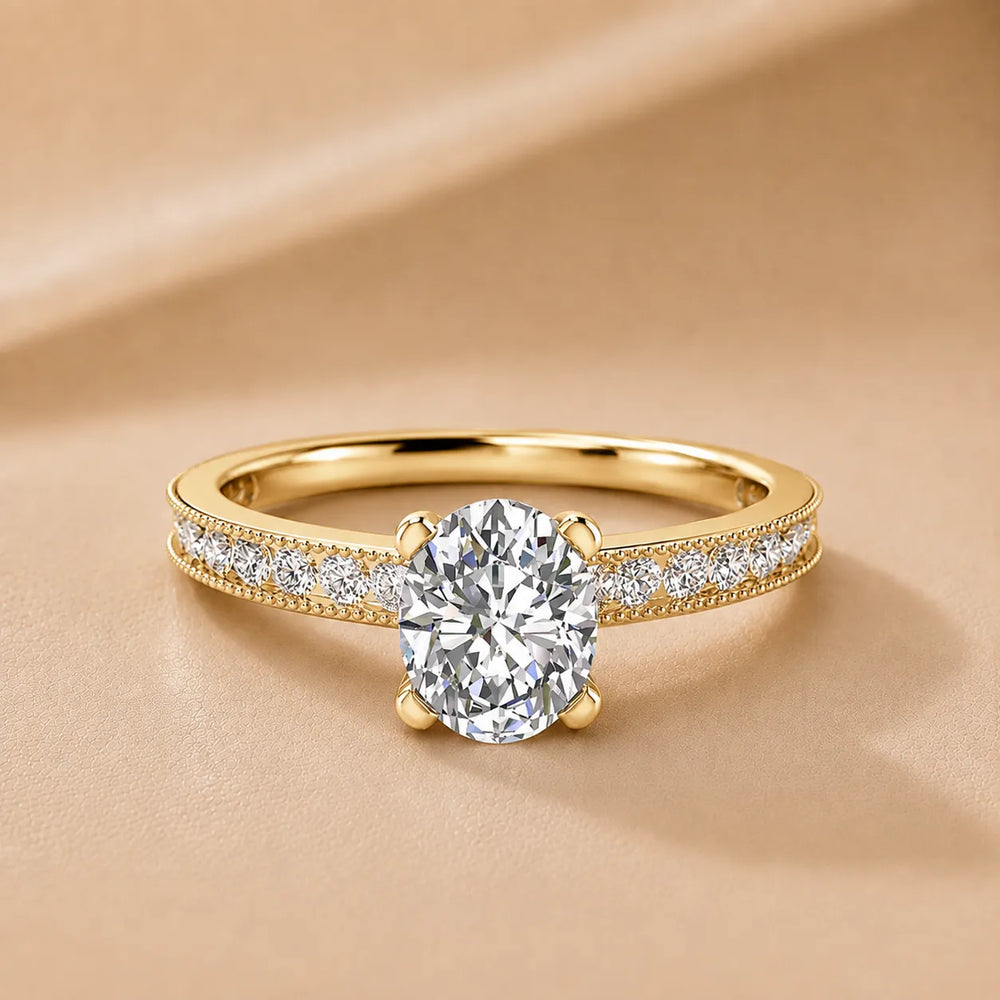 Vintage-Inspired Accent Solitaire Ring