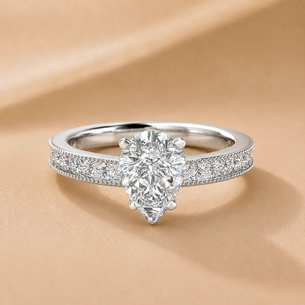 Vintage-Inspired Accent Solitaire Ring