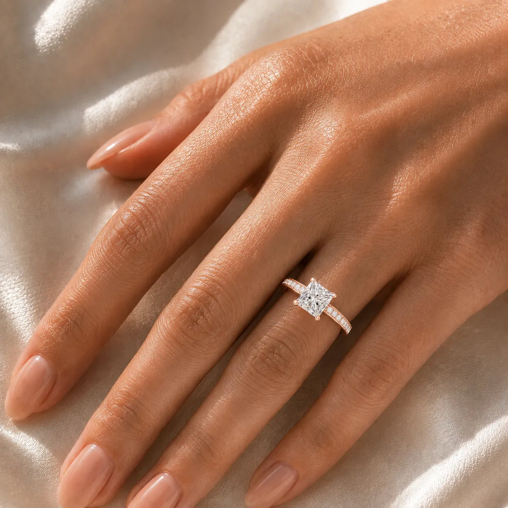 Vintage-Inspired Accent Solitaire Ring