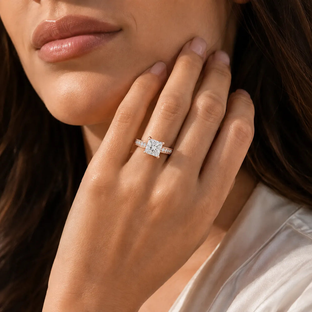Vintage-Inspired Accent Solitaire Ring