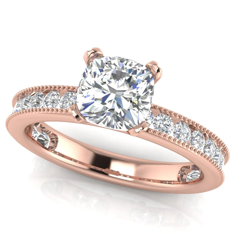 Vintage-Inspired Accent Solitaire Ring
