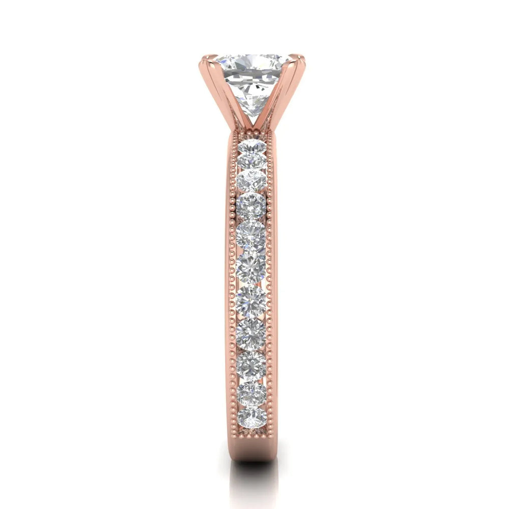 Vintage-Inspired Accent Solitaire Ring