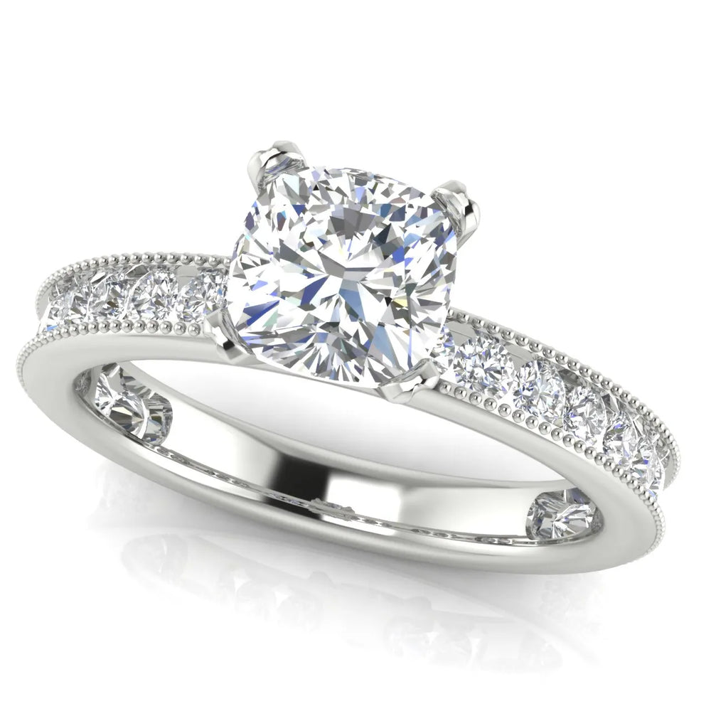 Vintage-Inspired Accent Solitaire Ring