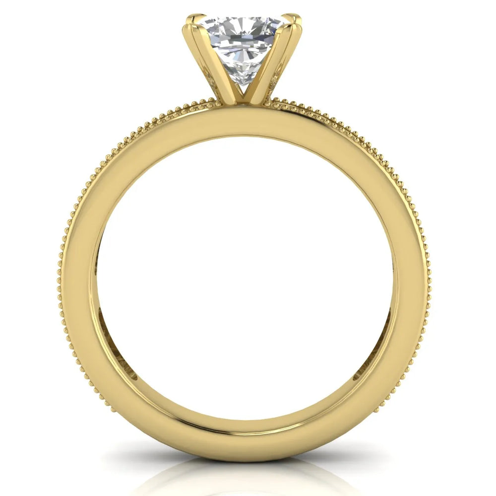 Vintage-Inspired Accent Solitaire Ring