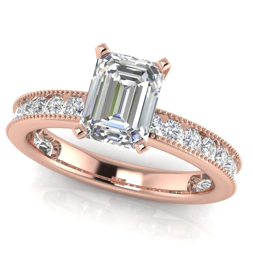 Vintage-Inspired Accent Solitaire Ring