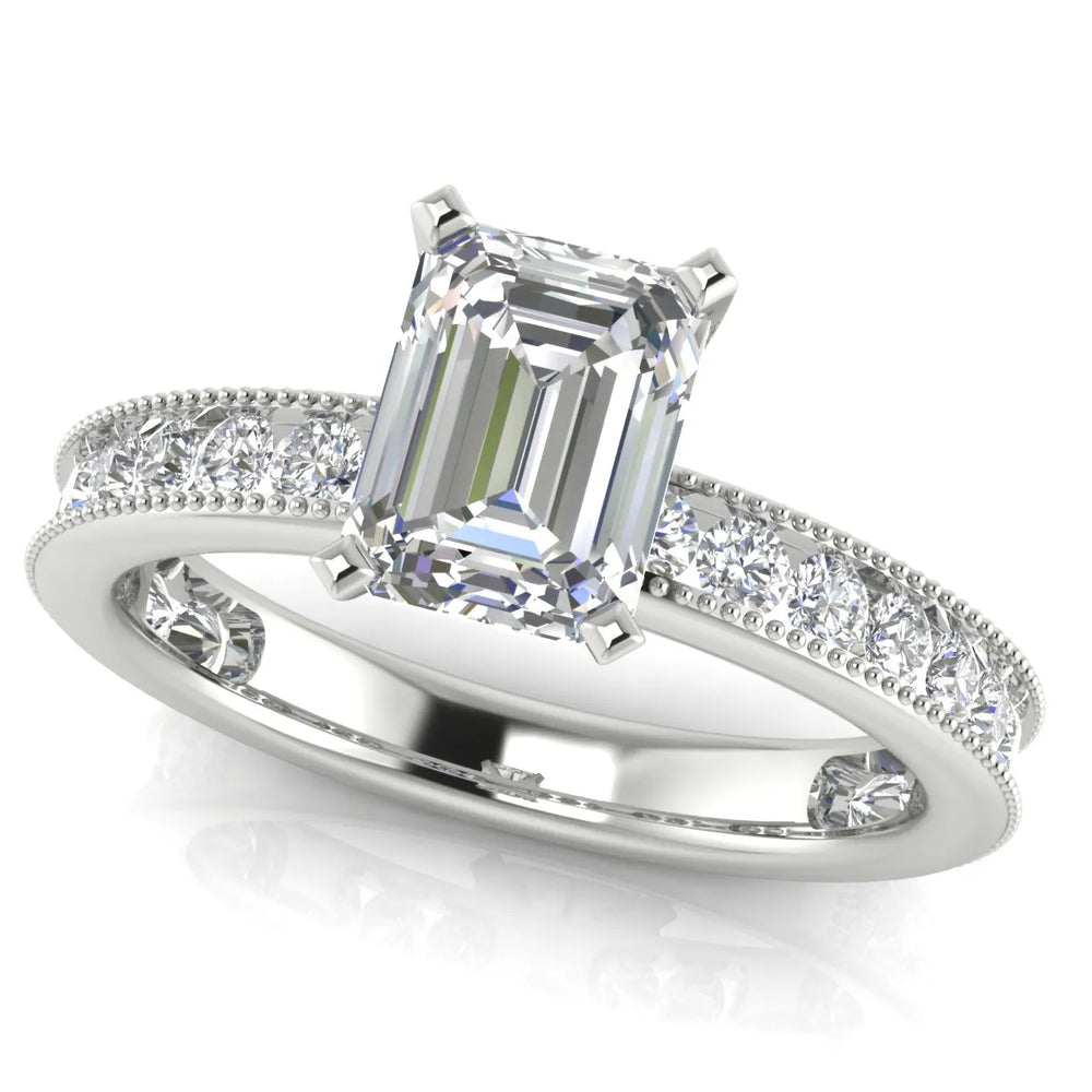 Vintage-Inspired Accent Solitaire Ring