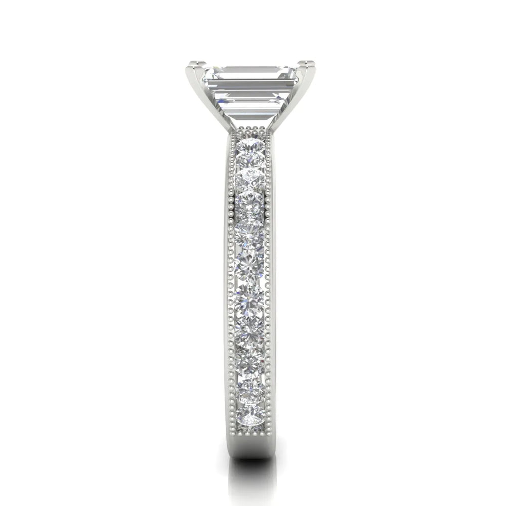 Vintage-Inspired Accent Solitaire Ring